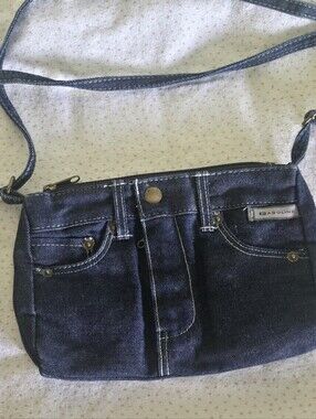 Gasoline denim cross-body purse Mini